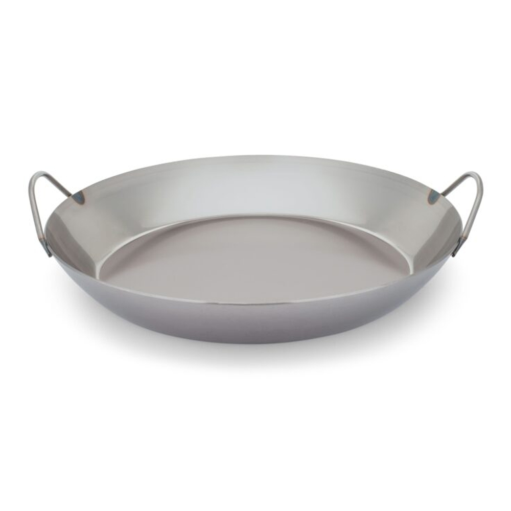 Matfer Black Steel Paella Pan - 14-1/8" diameter, 1-5/8" high