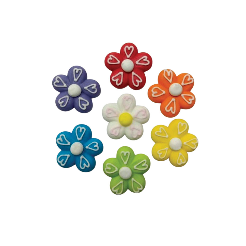 O'Creme Royal Icing Blossom Flowers, Set of 14