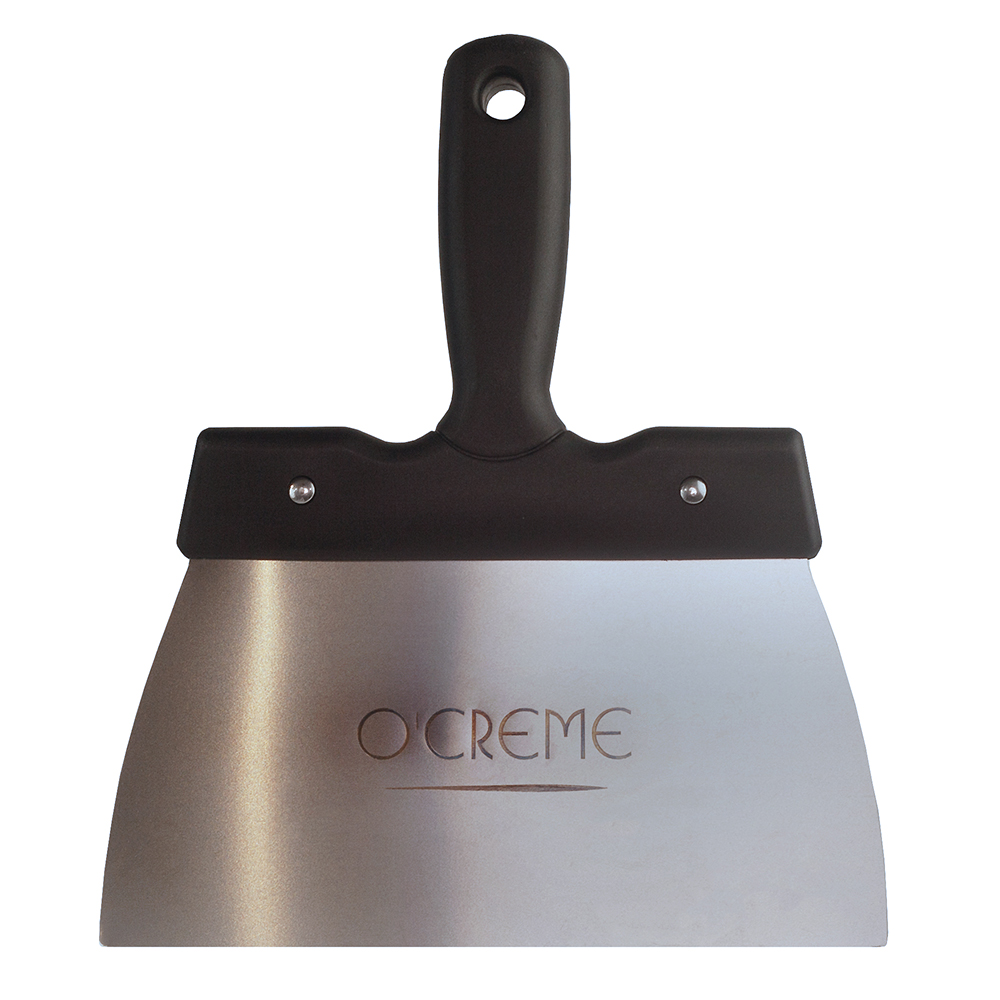 O'Creme Stainless Steel Chocolate Scraper, 7.75" x 4.0"