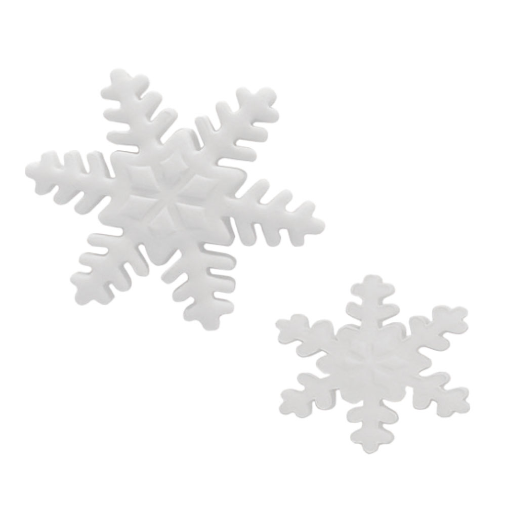 O'Creme White Gumpaste Snowflakes, Set of 12