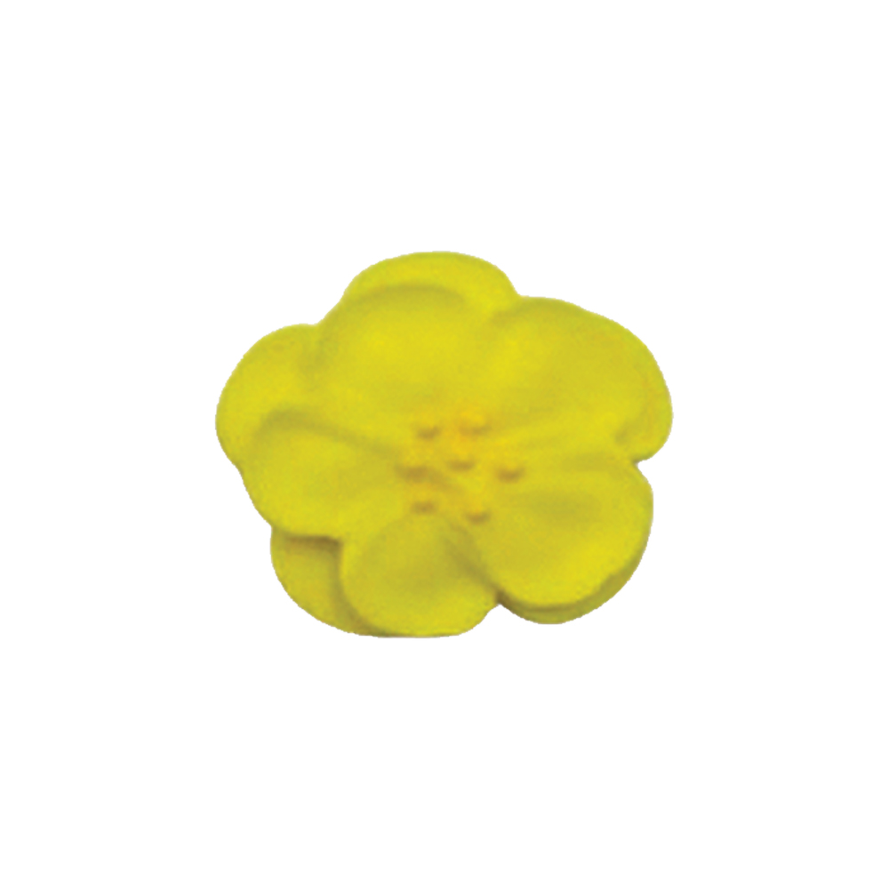 O'Creme Yellow Royal Icing Pansies, Set of 14