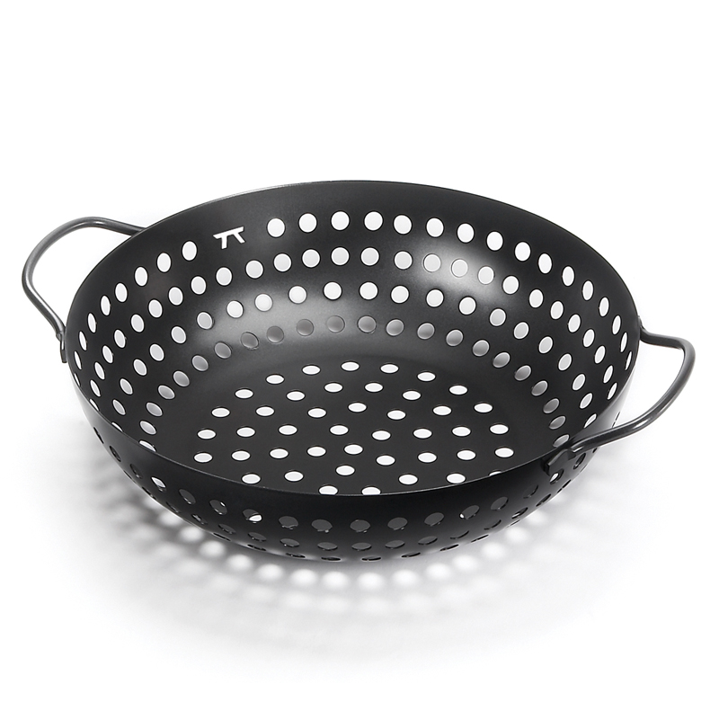 Outset BBQ Nonstick Grill Wok, 10.75 diameter Frying Pans - BakeDeco.Com