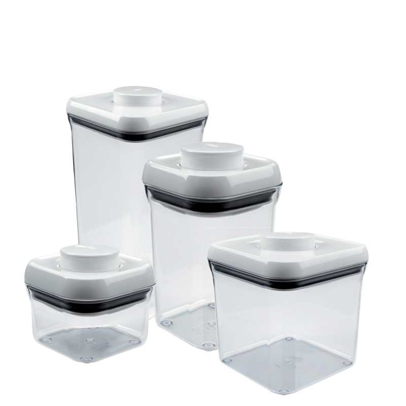 Oxo Good Grips Push Pop Lid Seal 1.5 Qt Food Storage Square Container