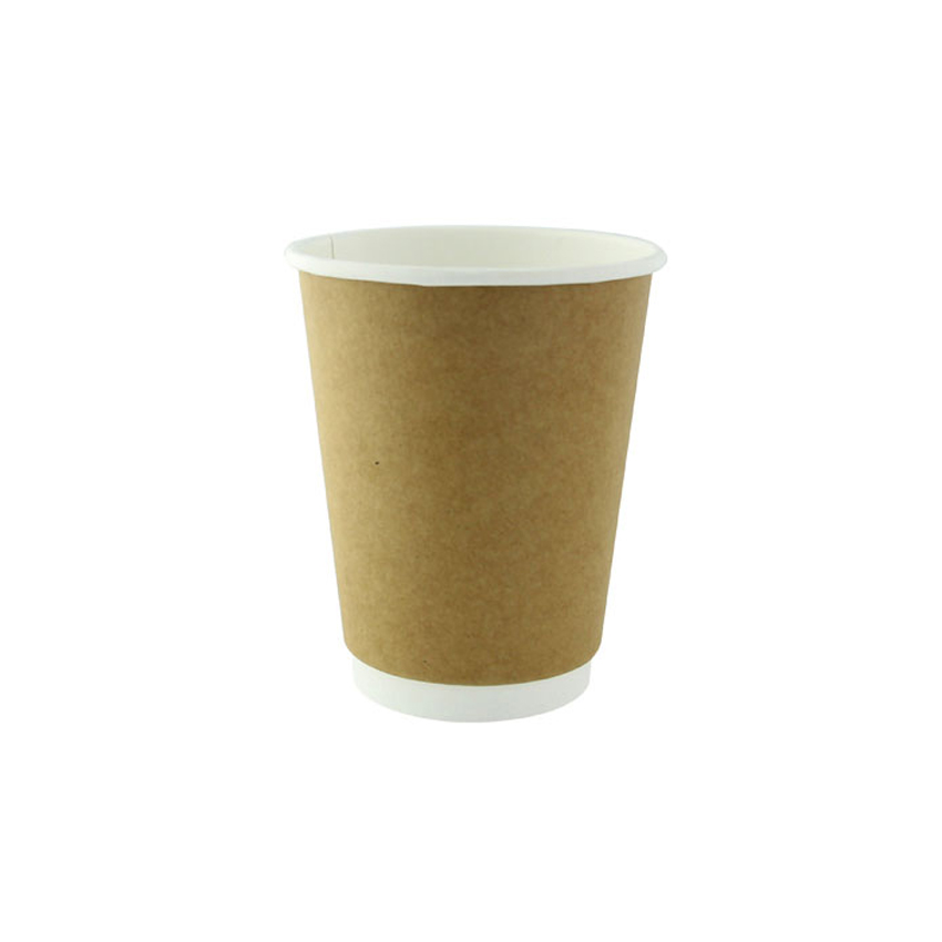 Packnwood Double Wall Compostable Kraft Paper Cups, 10 oz, 3.5 Dia. x 3 ...