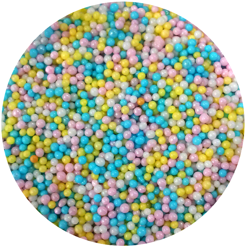 Pastel Mix Edible Sugar Pearls Decoration Balls 2mm Edible Pearls ...