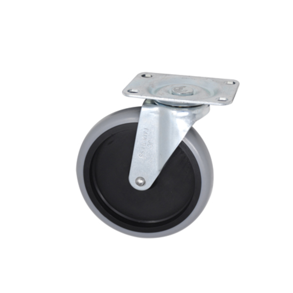 Replacement Swivel Plate Caster for Rubbermaid, 5"