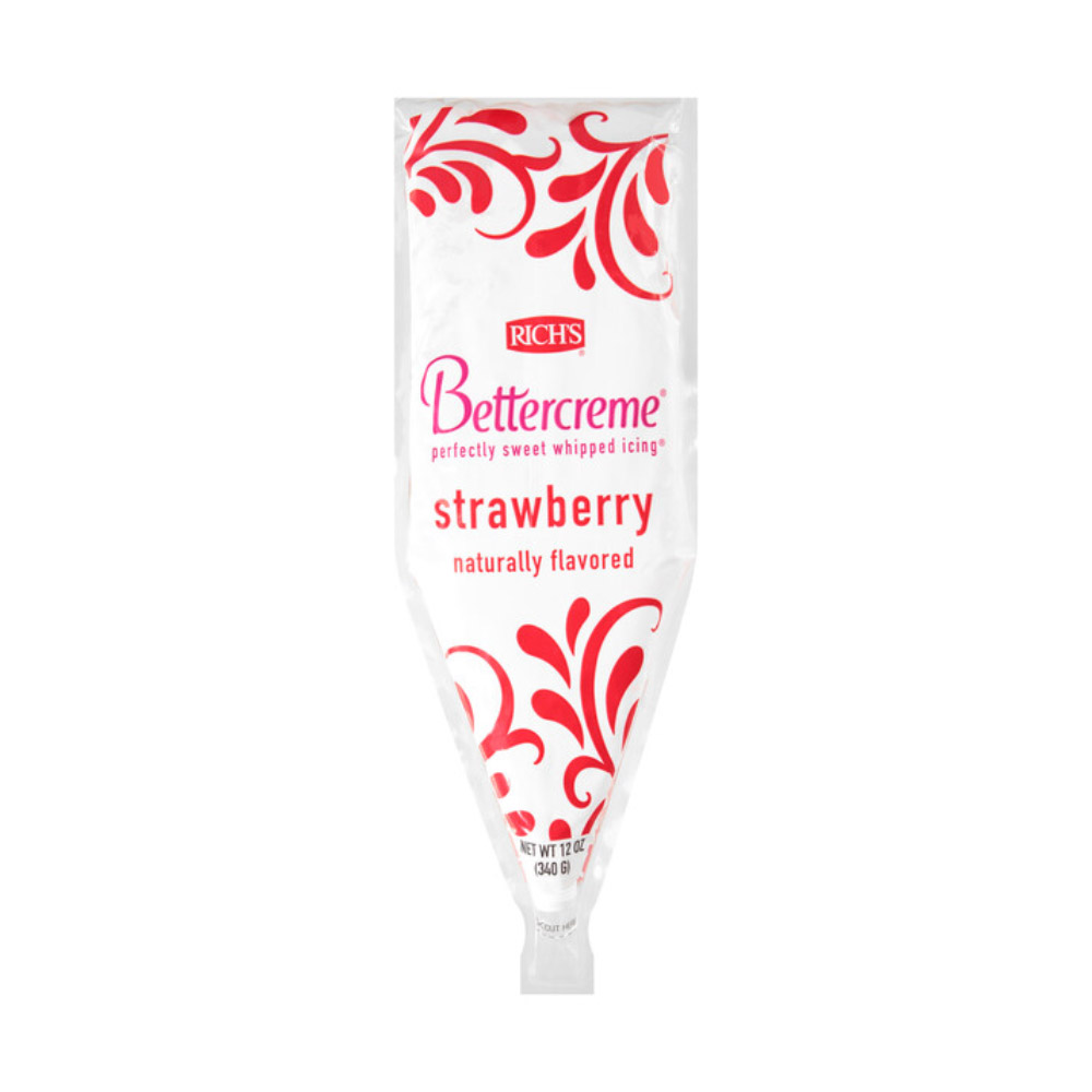 Rich's Bettercreme Strawberry Icing, 12 oz. - Pack of 3