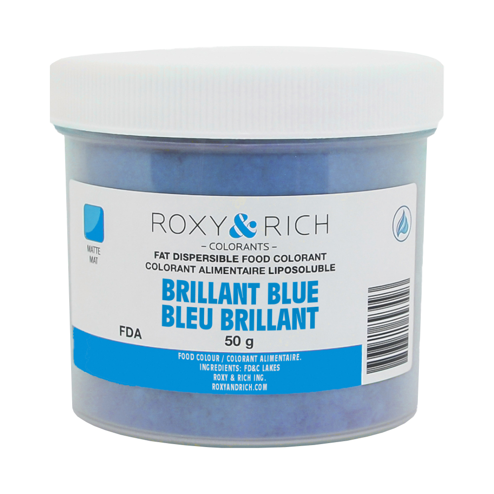 Roxy & Rich Brilliant Blue Fat Dispersible Powder Food Color, 50 gr.