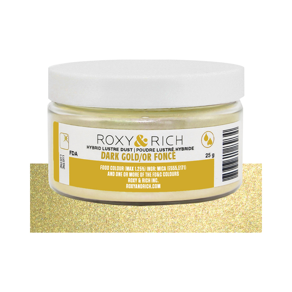 Roxy & Rich Dark Gold Hybrid Luster Dust, 25 Grams