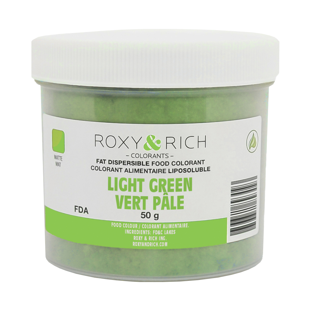 Roxy & Rich Light Green Fat Dispersible Powder Food Color, 50 gr.