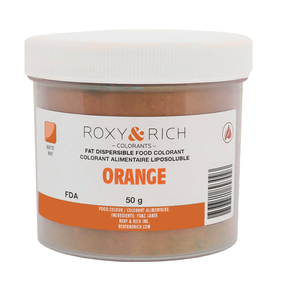 Roxy & Rich Orange Fat Dispersible Powder Food Color, 50 gr.