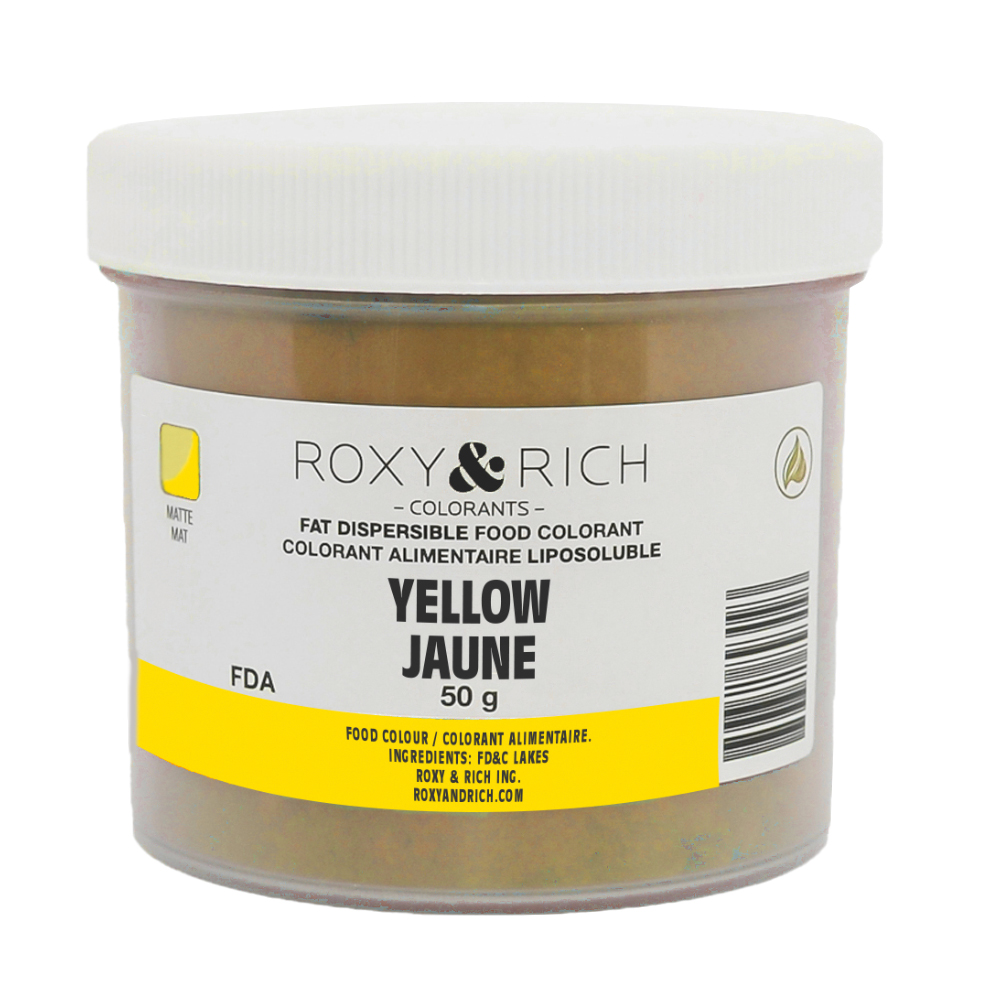 Roxy & Rich Yellow Fat Dispersible Powder Food Color, 50 gr.