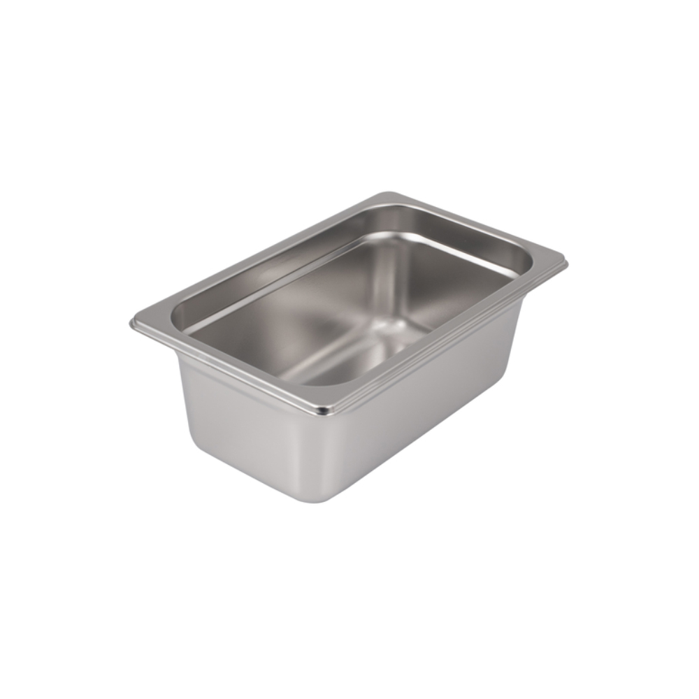 Stainless Steel Anti Jam Steam Table Pan, Quarter Size x 4" Deep