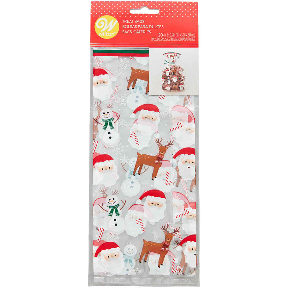 Wilton Clear Christmas Treat Bags, Pack of 20