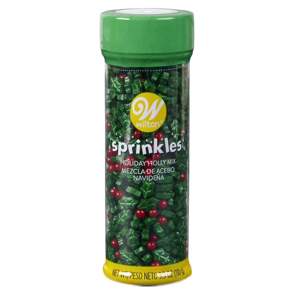 Wilton Holly Sprinkle Mix, 3.9 oz.