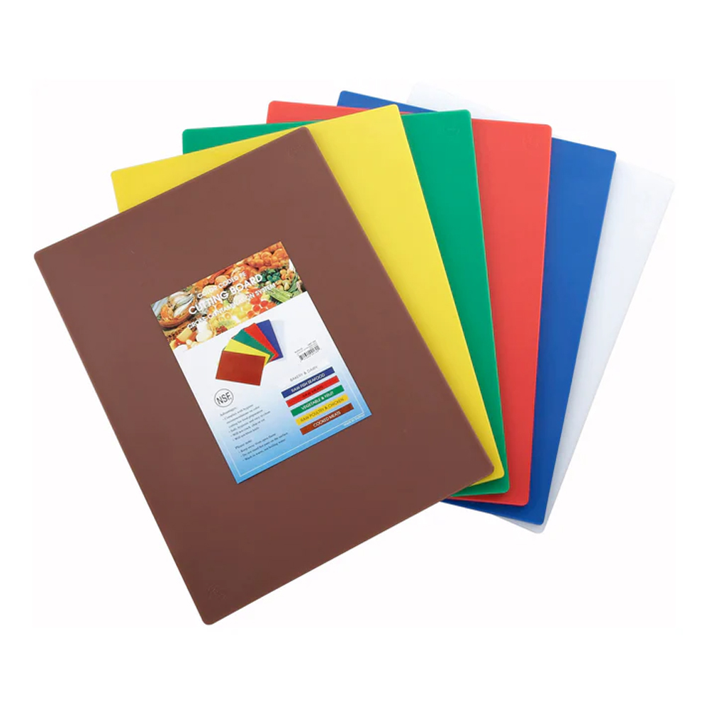 Winco 6 Assorted Cutting Boards, 15" x 20" x 1/2"