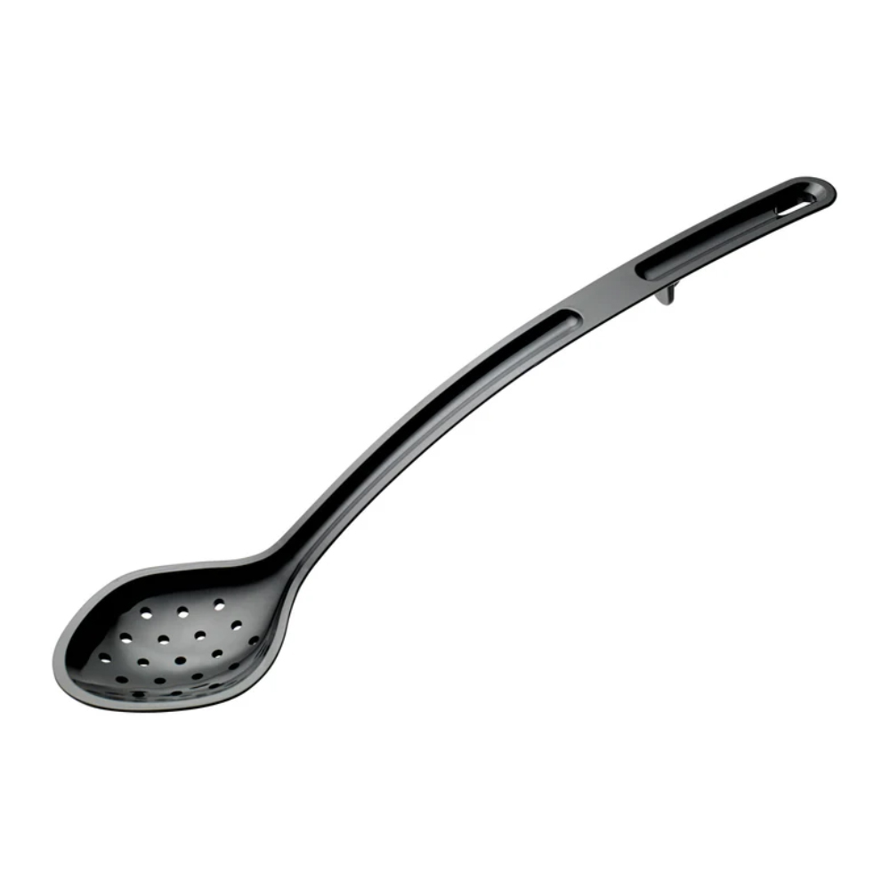 Winco Black Perforated Serving Spoon, 15"