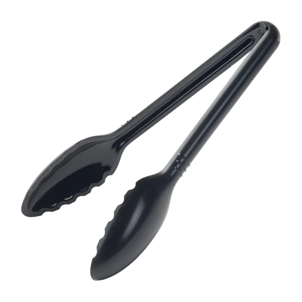 Winco Black Serving Tongs, 9"