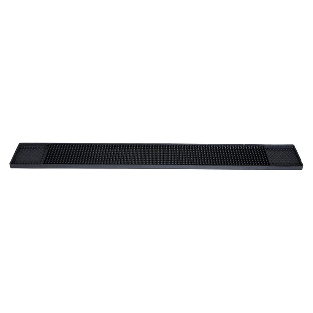 Winco BM-327K Rubber Bar Mat, 27'' x 3-1/4'', Black