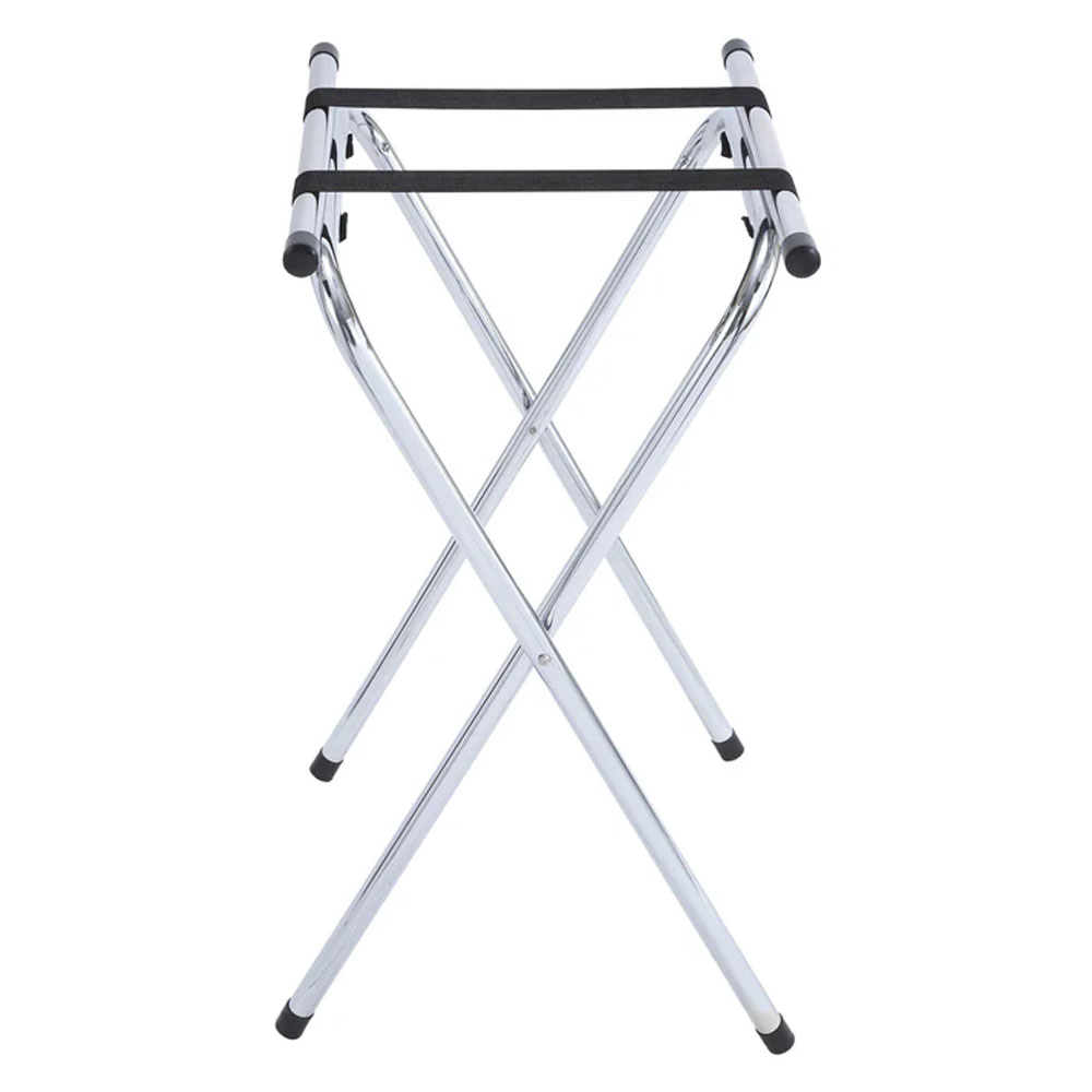 Winco Chrome Folding Tray Stand, 31" Tall