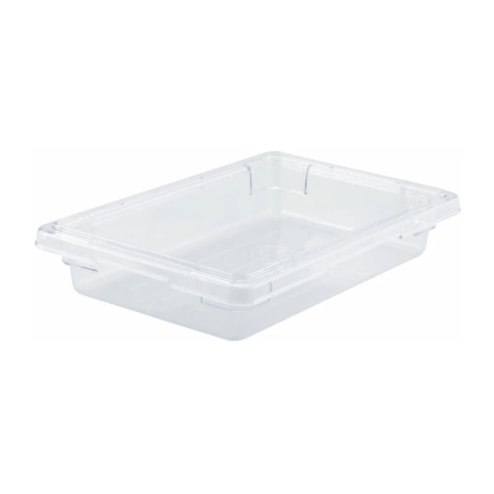 Winco Clear Polycarbonate Food Storage Box, Half Size x 3-1/2" Deep