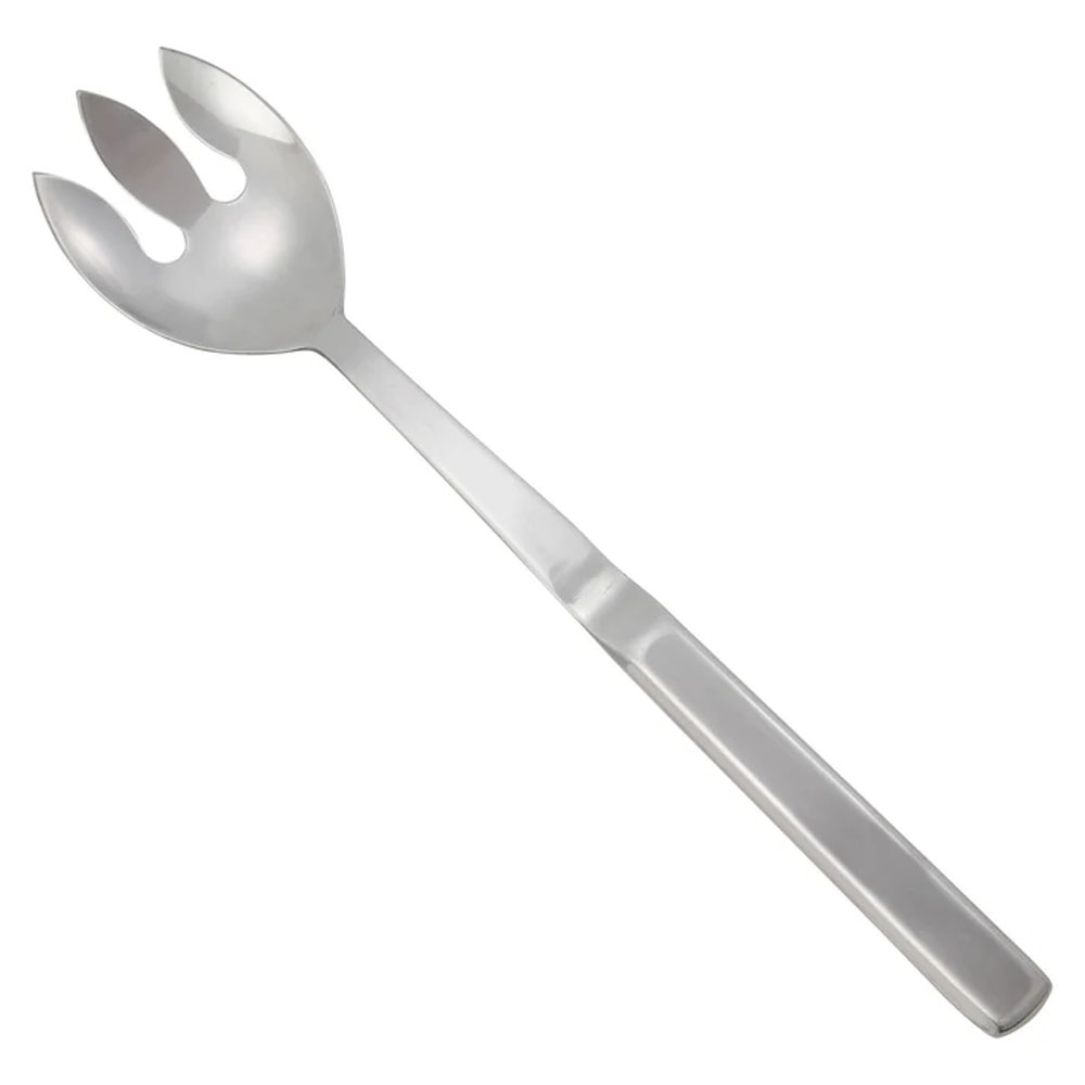 Winco Deluxe Hollow-Handle Notched Serving Spoon - 11 3/4"