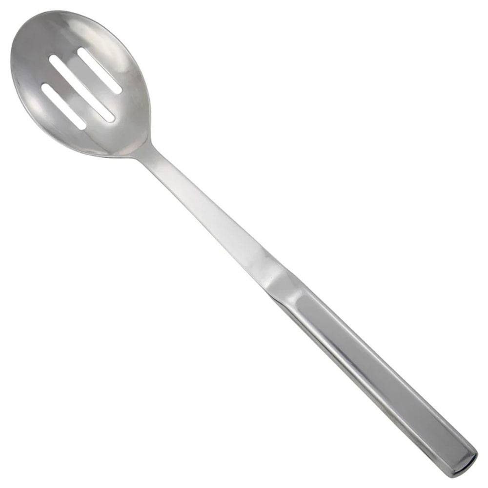 Winco Deluxe Hollow-Handle Slotted Serving Spoon - 11 3/4"