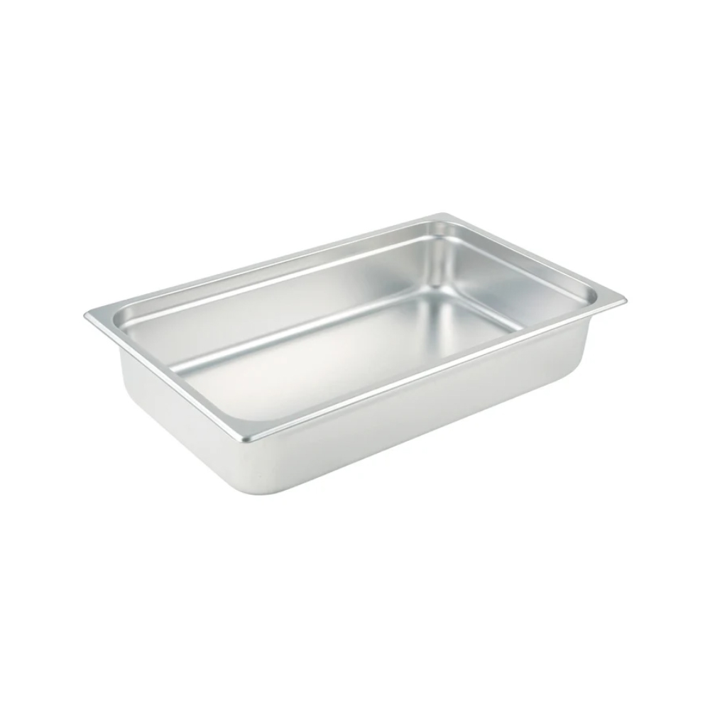 Winco Full Size Stainless Steel Anti Jam Steam Table Pan, 4" Deep