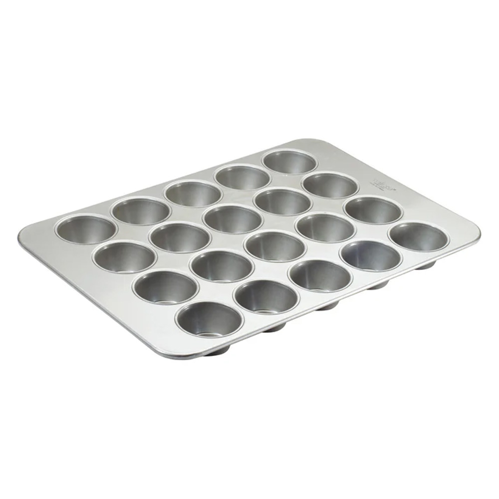 Winco Glazed Aluminized Steel Muffin Pan, 20 Cups