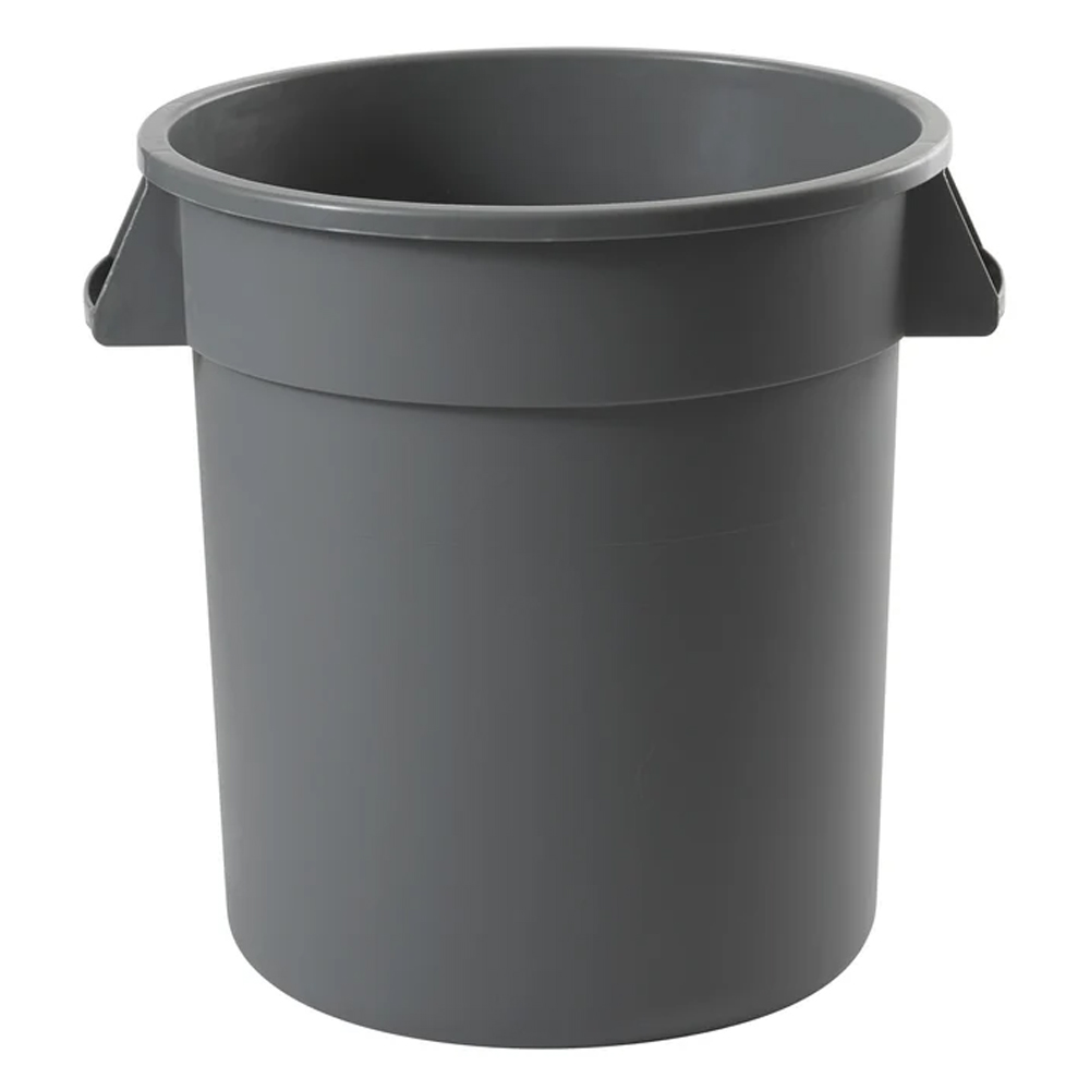 Winco Gray Round Heavy Duty Trash Can, 10 Gallon