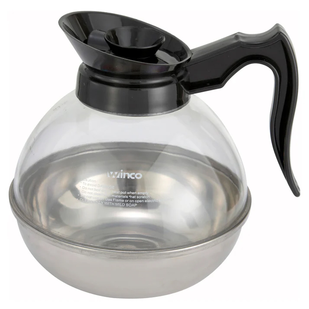 Winco Plastic Coffee Decanter w/St Steel Base