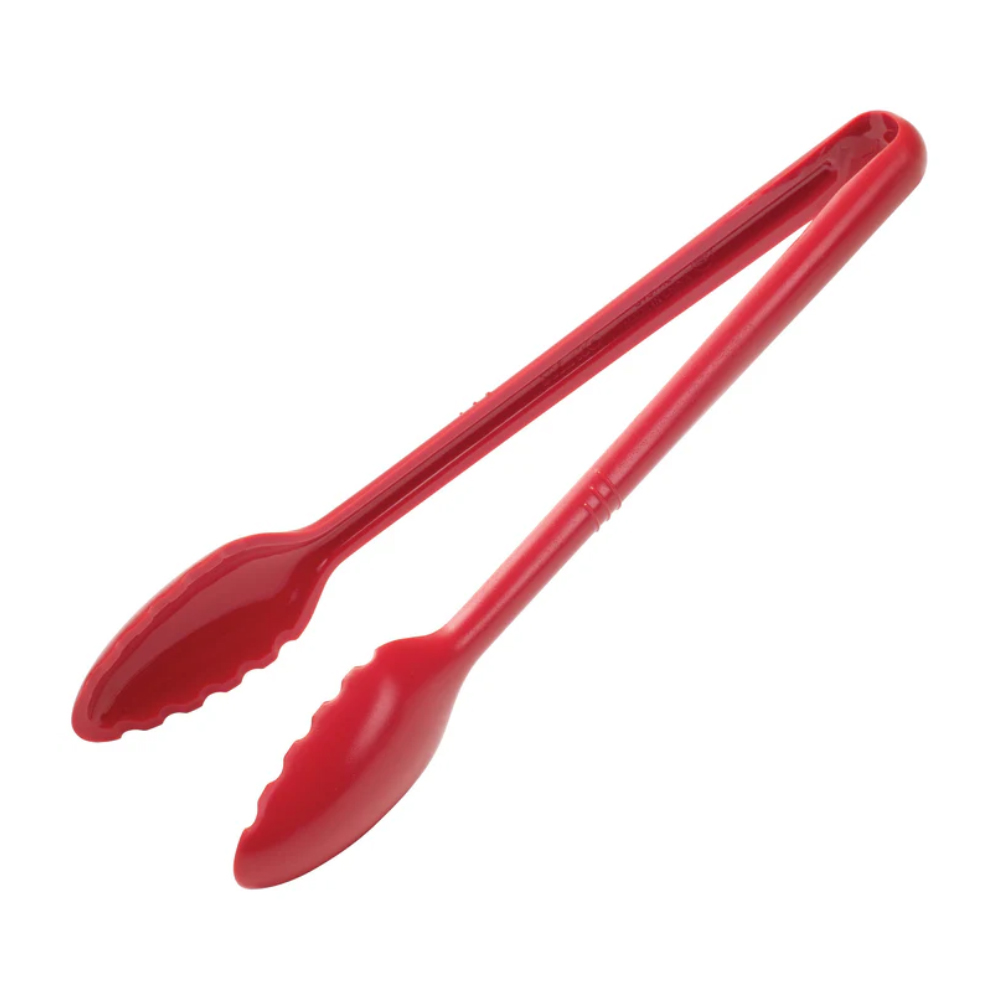 Winco Red Serving Tongs, 12"