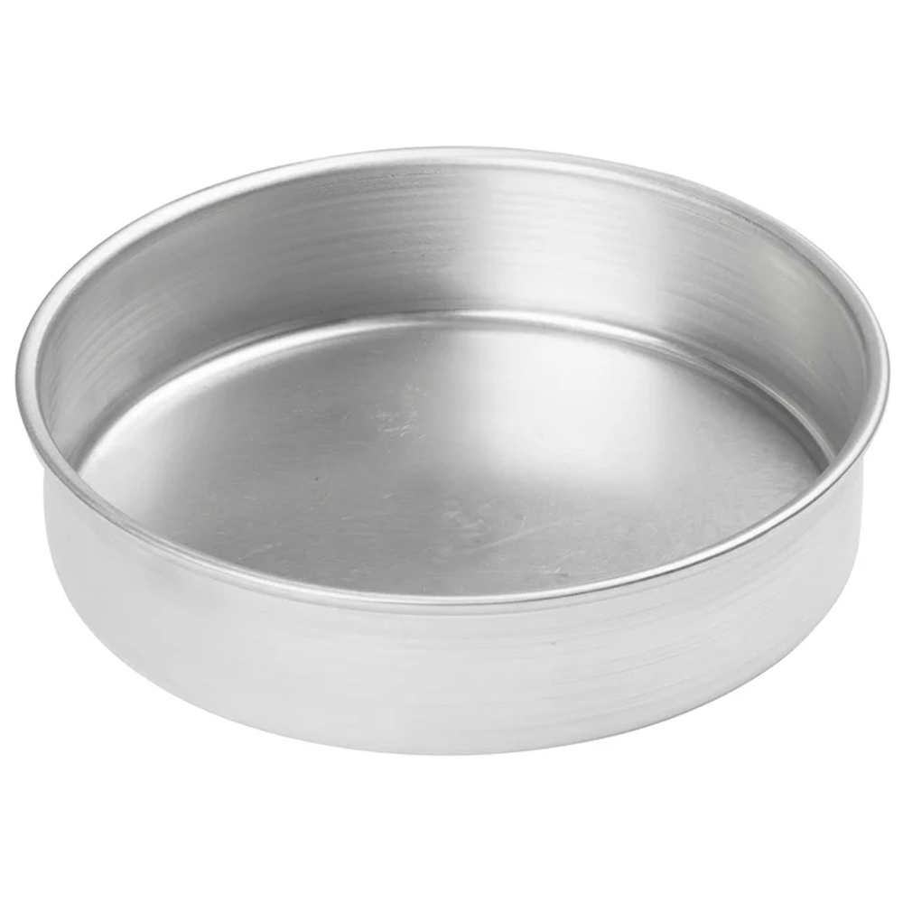 Winco Round Aluminum Cake Pan, 8" x 2" High