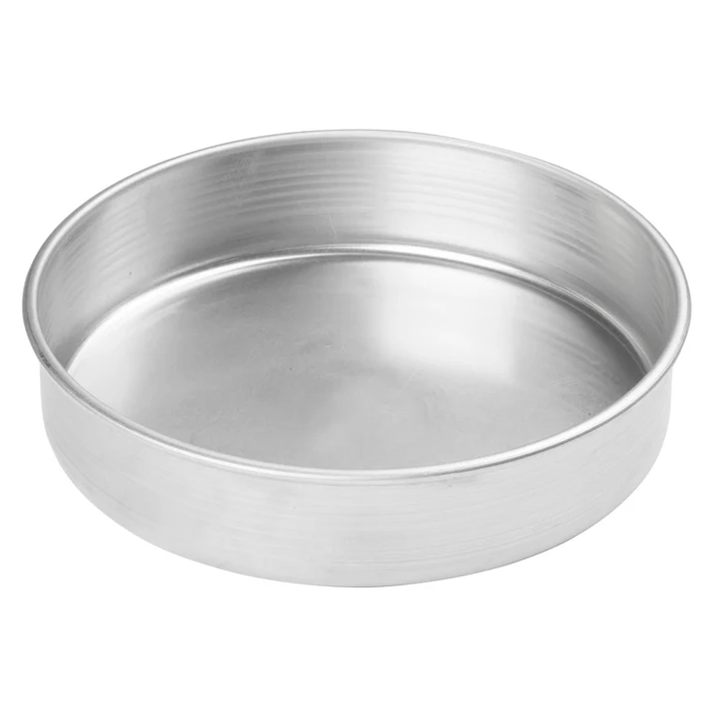 Winco Round Aluminum Cake Pan, 9" Dia. x 2" Deep