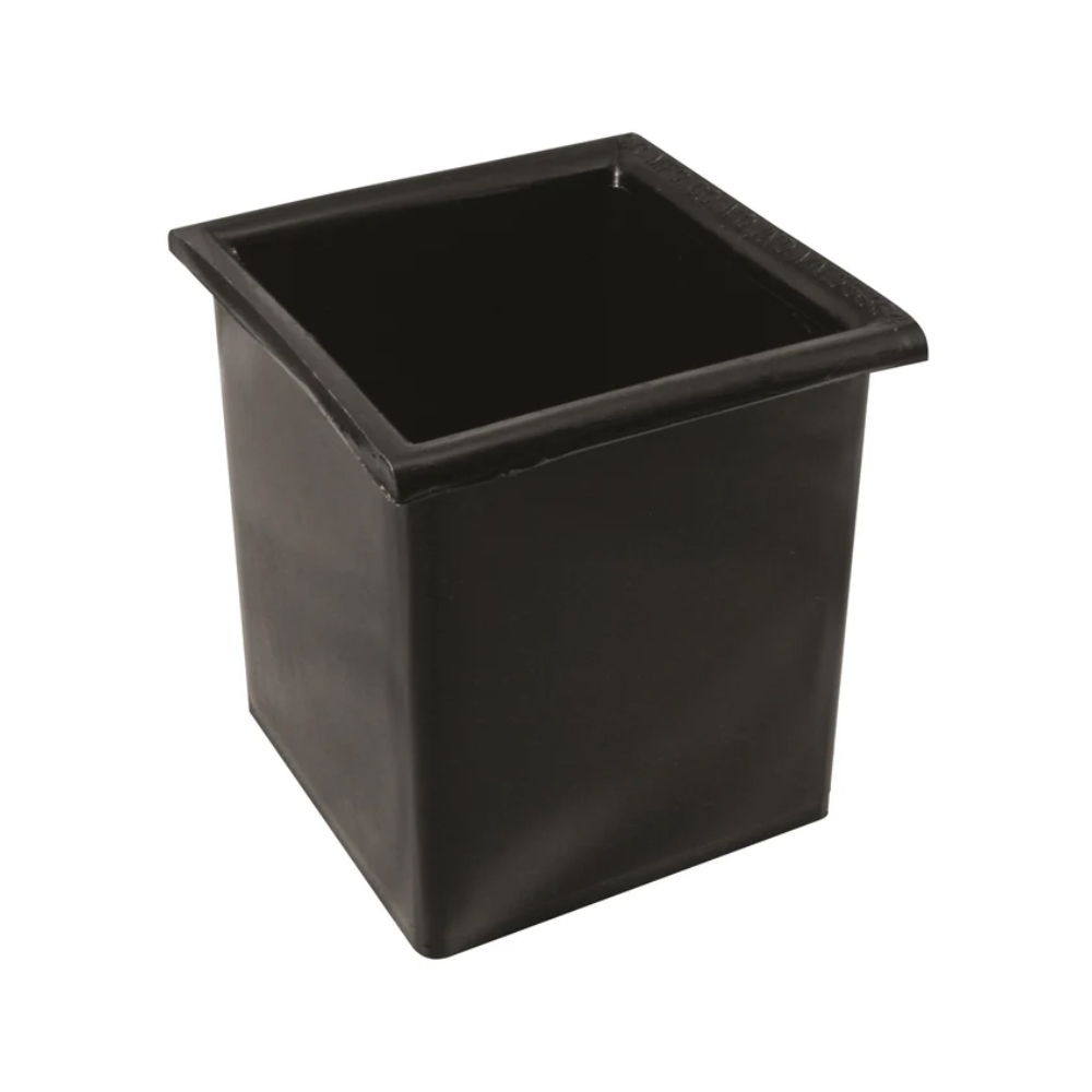 Winco Square Black Polyethylene Bottle Well