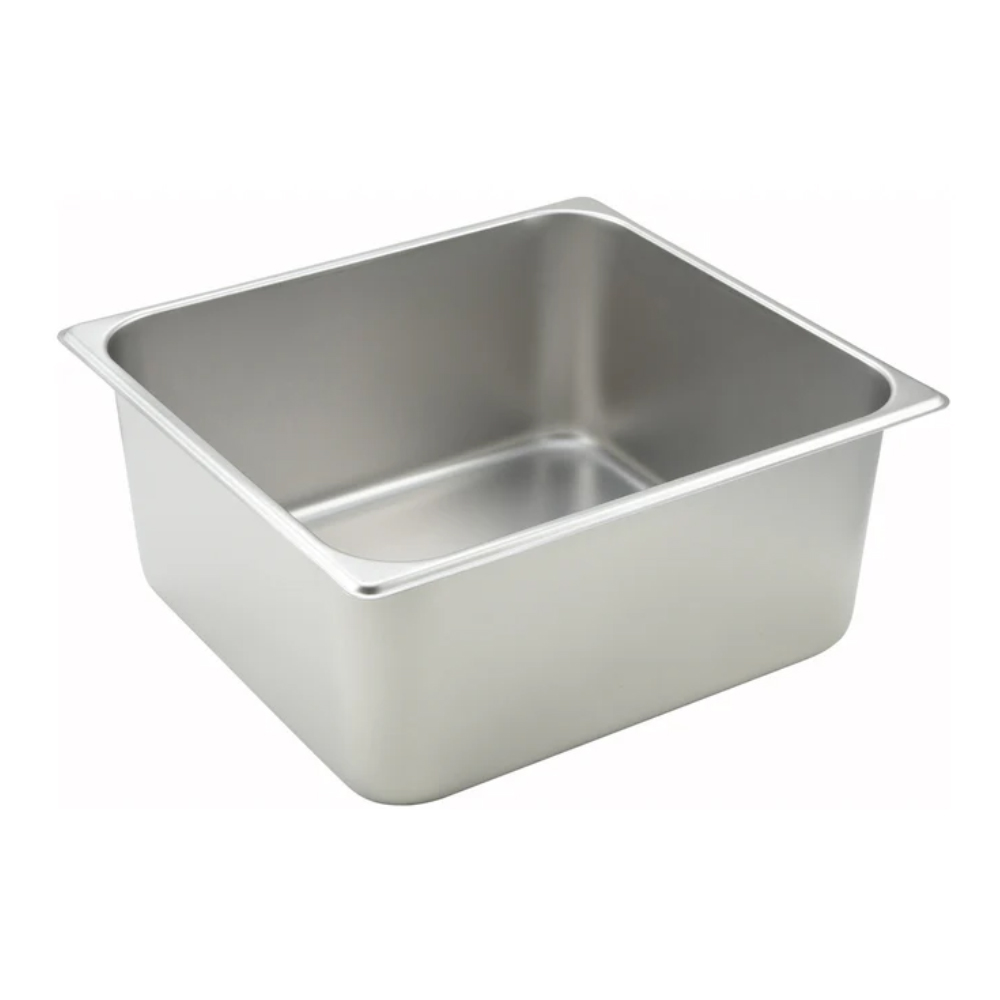 Winco Two Thirds Stainless Steel Steam Table Pan, 6" Deep