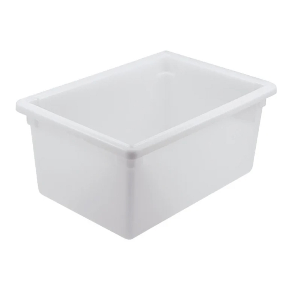 Winco White Polypropylene Full Size Food Storage Box, 15" Deep