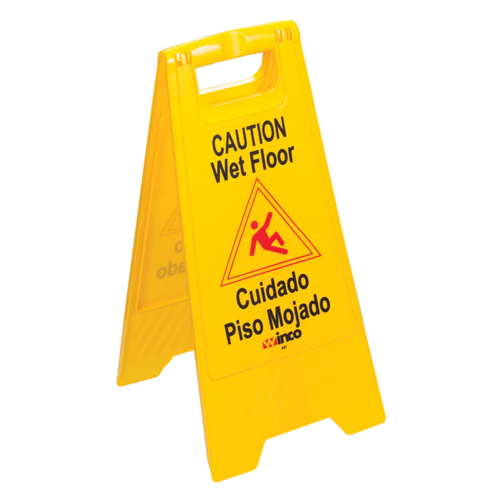 Winco Yellow Wet Floor Caution Sign