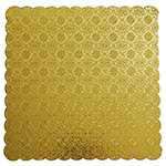 Gold Scalloped Square Cake Board, 12", Pack of 5