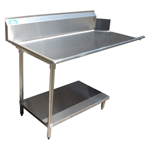 DHCT-S96L All Stainless Steel Clean Dishtable with Undershelf - 96" Left