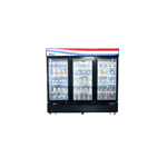 Atosa MCF8724GR Three Section Glass Door Refrigerator Merchandiser 81-7/8