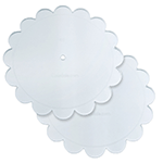 Cake Safe Scalloped Acrylic Discs, 10.25 - Set of 2