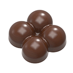 Chocolate World Polycarbonate Four Balls Chocolate Mold, 18 Cavities