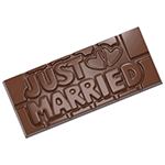 Chocolate World Polycarbonate 'Just Married' Chocolate Mold, 4 Cavities