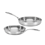 Cuisinart Custom Clad 5 Ply Stainless Steel Fry Pan Set, 9" and 11"