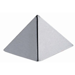 Debuyer Stainless Steel Pyramid Dessert Mold, 1.5" Base, 1" High