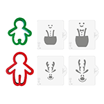 Decora Ginger Xmas Cookie Cutter and Stencil Set