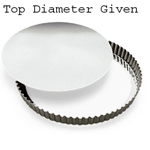 Gobel Round Fluted Tart Pan with Loose Removable Bottom 1" Deep, 11-7/8" Diameter