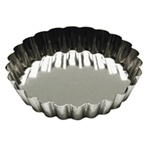 Gobel Tinned Steel Fluted Tartlet with Silver-Finish Look, 5-1/2