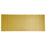 Gold Scalloped Log Cake Board, 16.75" x 6.5" - Pack of 5